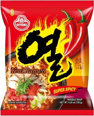 YEUL Ramen, Super Spicy Korean Instant Noodles, Extreme Hot & Savory Broth,
