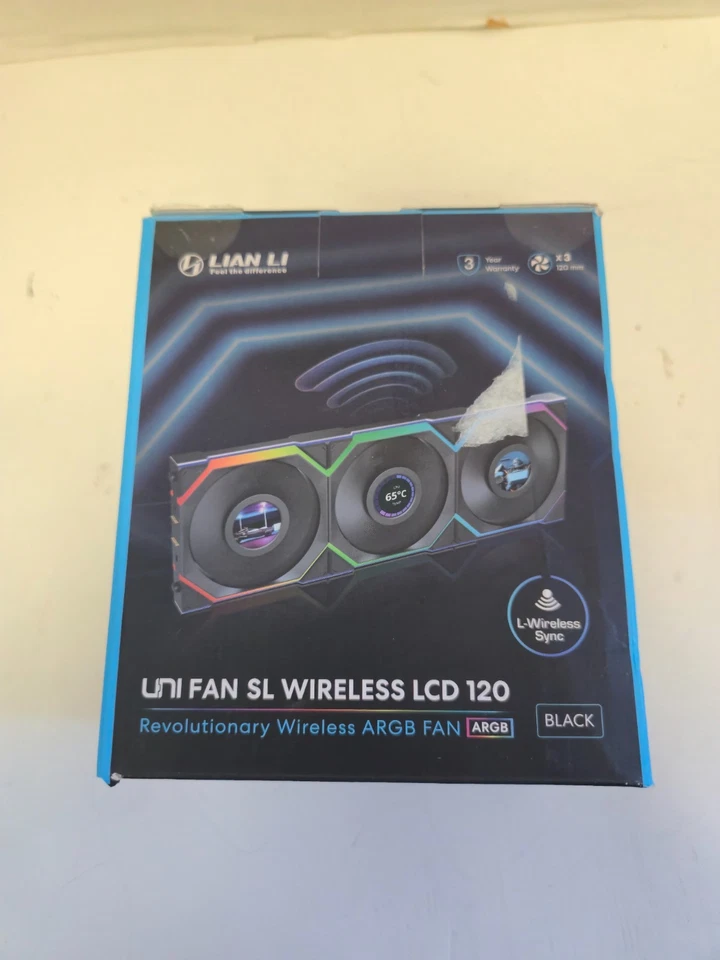 FANS ONLY - Lian Li Uni Fan SL Wireless LCD 120 - Black - 3 Pack - Image 3 of 4