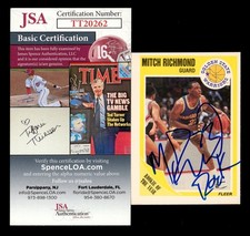 1989-90 Fleer Set-Break # 56 Mitch Richmond Auto *GMCARDS*