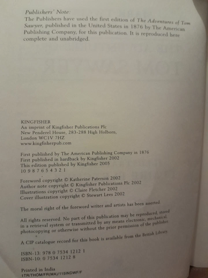 The Adventures of Tom Sawyer by Mark Twain (Paperback, 2002) - Image 4 of 4