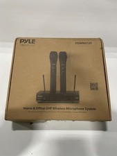 Pyle PDWM2125 UHF Wireless Dual Microphone System Bluetooth Desktop USB Powered
