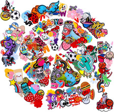 202 Pcs Random Assorted Styles Embroidered Patches Iron on Patches Bulk DIY Sew