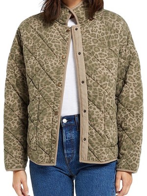 Z Supply Dusty Olive Maya Leopard Jacket 