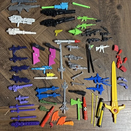 Vtg Transformers G1 / Voltron / G.I. Joe Accessories Weapons Lot 1980s Hasbro
