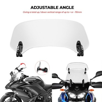 Universal Motorrad Einstellbar Klar Windschild Windschutzscheibe Clip On Spoiler