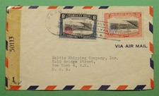 DR WHO 194? EL SALVADOR AIRMAIL TO USA WWII CENSOR w13886