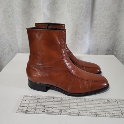 FLORSHEIM IMPERIAL VTG Men\'s Leather Classic Ankle Boots Sz 10.5 D Cognac FLORSHEIM IMPERIAL VTG Men main image 4
