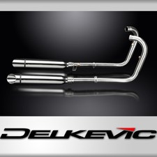 Silenziatore Kawasaki W650 1999-06 W800 11-16 Scarico 2-2 410mm Inox Taglio Slash