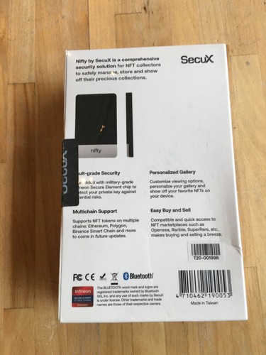 SecuX Nifty NFT Wallet NEW/Unopened - 第 2/6 張圖片