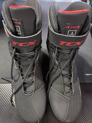 TCX Rush Wp Motorcycle Boots Black/Red Men's Size:9
