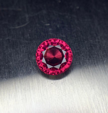Loose Rhodolite Garnet 2.14ct - 8mm Round Raspberry Red Gemstone From Africa