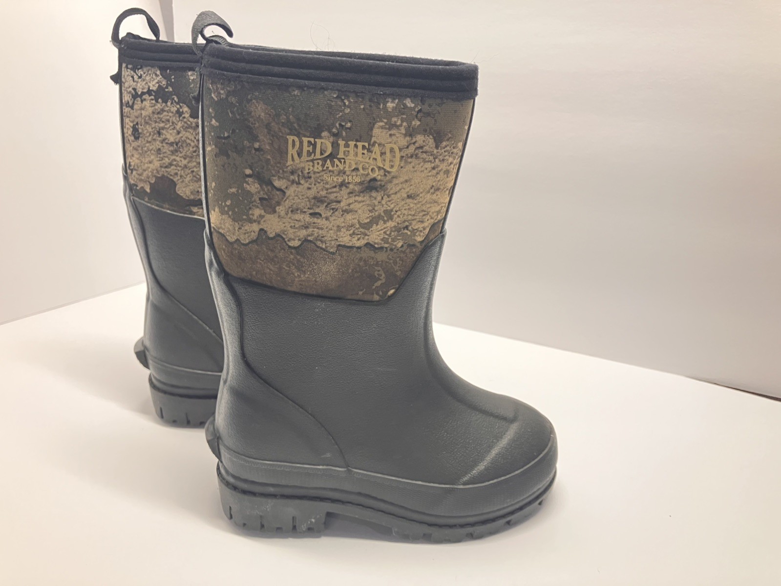 Children’s Size 11 Red Head Waterproof Boots Camouflage