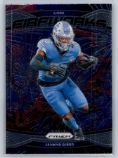 2024 Panini Prizm Fireworks #7 Jahmyr Gibbs