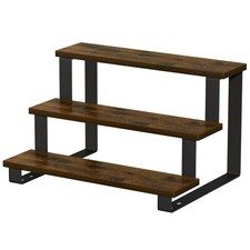 Wooden Display Riser Stand,15.75 Inch Tiered Perfume and Cologne Organizer St...