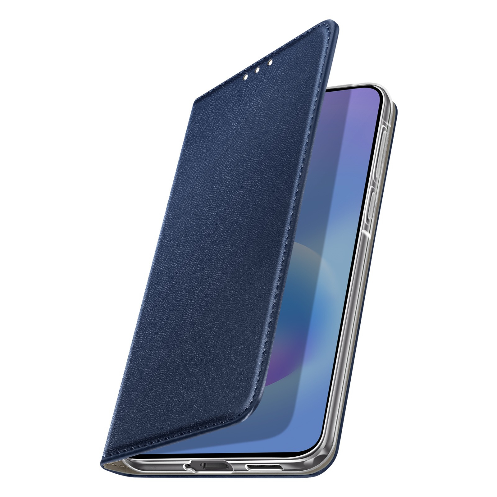 Éviter les rayures sur l'écran du Galaxy A57 grâce à cet étui Avizar bleu nuit