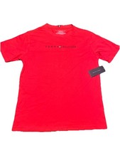 Tommy Hilfiger Youth Embroidered T-shirt Red Short Sleeve Medium 10/12 NWT