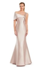 Asymmetric Alexander by Daymor Beaded Applique Asymmetrical Mermaid Gown