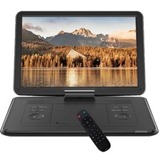 17.5" Portable DVD Player with 15.6" Large HD Swivel Screen High Volume Speaker