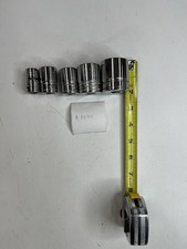 A-8494 Snap-on 1/2” Drive Chrome Socket Lot SAE Metric 9/16 3/4 19mm 20mm 1-3/16