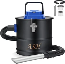 Ash Vacuum Cleaner -2.6 Gallon Fireplace Ash Vac with 800w Powerful Hose Non-...