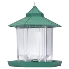 Transparent Plastic Bird Feeder Large Storage Space Hanging Tool for Outdoor