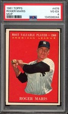 1961 Topps #478 Roger Maris MVP PSA 4 Vintage Baseball Card (6044)