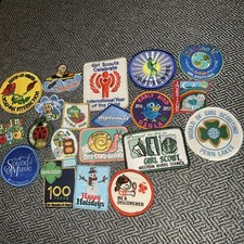 Lot 20 Girl Scout Brownie Cadette Daisy Junior Badges Patches M