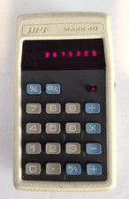 APF Mark 40 Vintage LED Calculator 1970s Made in Japan Works