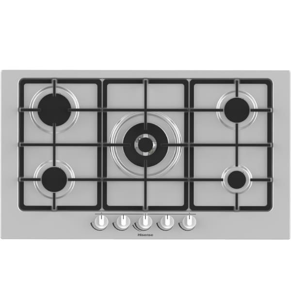 NUOVO MODELLO PIANO GAS GM973XF 5F 90CM INOX Hisense Cod. GM973XF Piani Cottura