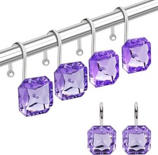 Shower Curtain Hooks Rings for Bathroom, Stainless Steel Rust Resistant
