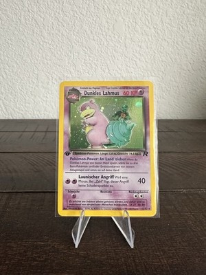 Pokémon Karte/card - Dunkles Lahmus 12/82 Rocket Holo 1. Edition - VG-LP