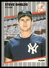 1989 Fleer Steve Shields New York Yankees #269 Pack Fresh