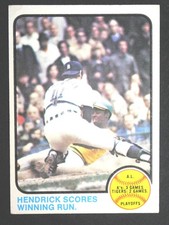 1973 TOPPS Hendrick Scores Winning Run A.L. Playoffs #201