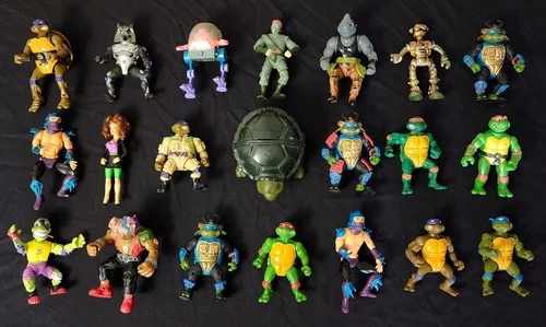Vintage TMNT Figure & Mini Playset Lot Teenage Mutant Ninja Turtles