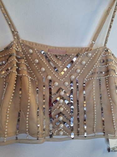 SHOW ME YOUR MUMU Pearly Skirt Set Tank & Skirt Size S Party Festival Prom Bling - Picture 6 of 13