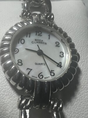 boca classics watch, mother of Pearl face,Fluted Bezel,25mm Case,Japan, classic