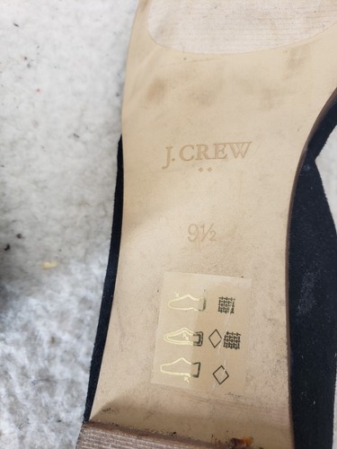 J Crew Women Flat 9.5 Black Suede D'Orsay Pointed Toe Comfort Ballet Shoes - Picture 15 of 16