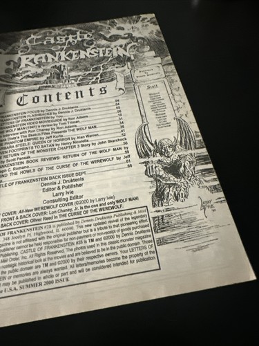 Castle Of Frankenstein No.28 Werewolf Issue Lon Chaney Boris Karloff Monsters - Bild 19 von 19