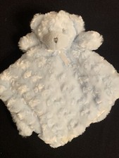 Blankets  Beyond Blue Teddy Bear Swirl Baby Security Blanket Lovey Lovie 
