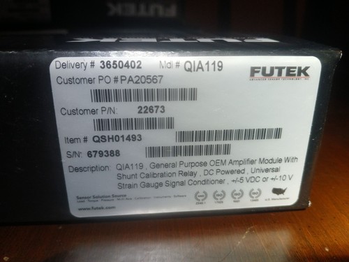 Nuevo módulo amplificador OEM Futek QSH01493, Q1A119 - Imagen 2 de 4