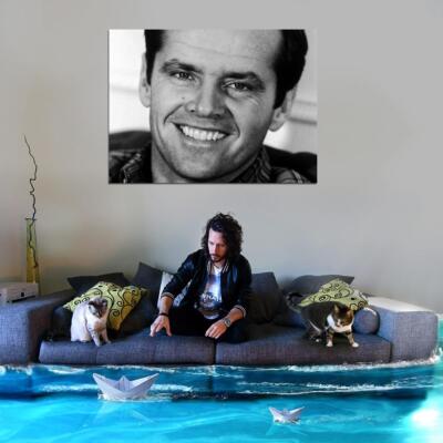 ジャックニコルソン1234 V4545 Jack Nicholson BW Portrait Smile Handsome Young Decor