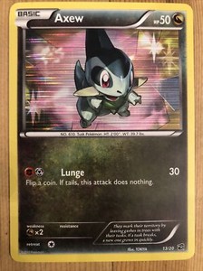 1x - Axew - 13/20 NM, English Pokemon Dragon Vault