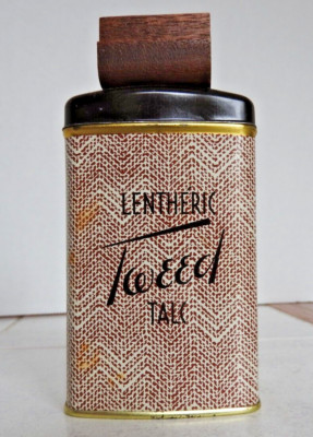 Talk Lentheric Tweed Vintage Bad & Körper Talc Powder Holz Original Packung Full