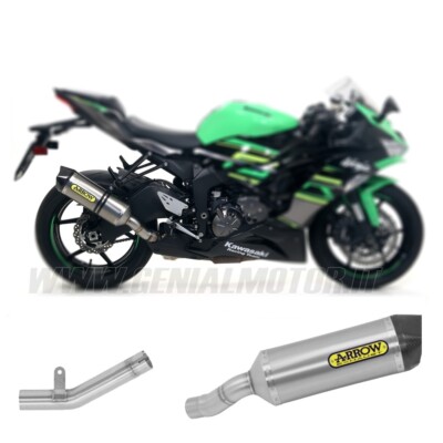 Auspuff +Link Arrow Race-Tech Alu F Carb KAWASAKI ZX-6R 636 2019 > 2020
