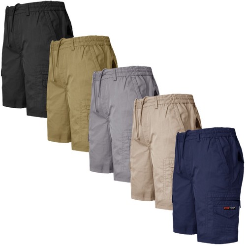 Work Shorts Elasticated Waist Pockets 