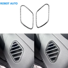 2Pcs For Jaguar F-Type 2014-2024 Real Carbon Fiber Dashboard Air Vent Cover Trim