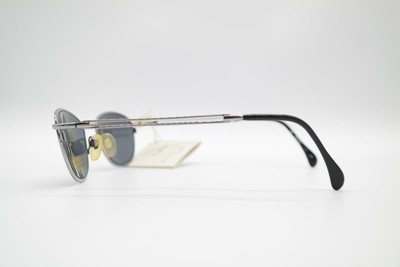 Lunettes De Soleil Vintage Menrad 1655-650 - Monture Argentée Ovale, Verres Gris, NOS Neuf Avec étiquettes