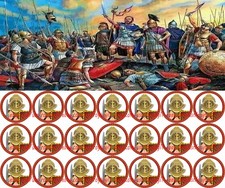 21 PIEZAS Europa Edad Media Soldado Gladiador Romano 4 cm Figura de Plástico Juguete Hágalo Usted Mismo