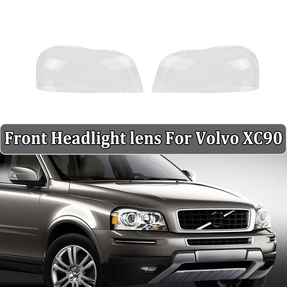 XC90 Pair Front Headlight Headlamp Lampshade Lens Cover For Volvo XC90 2006-2014 Foto 2 de 4