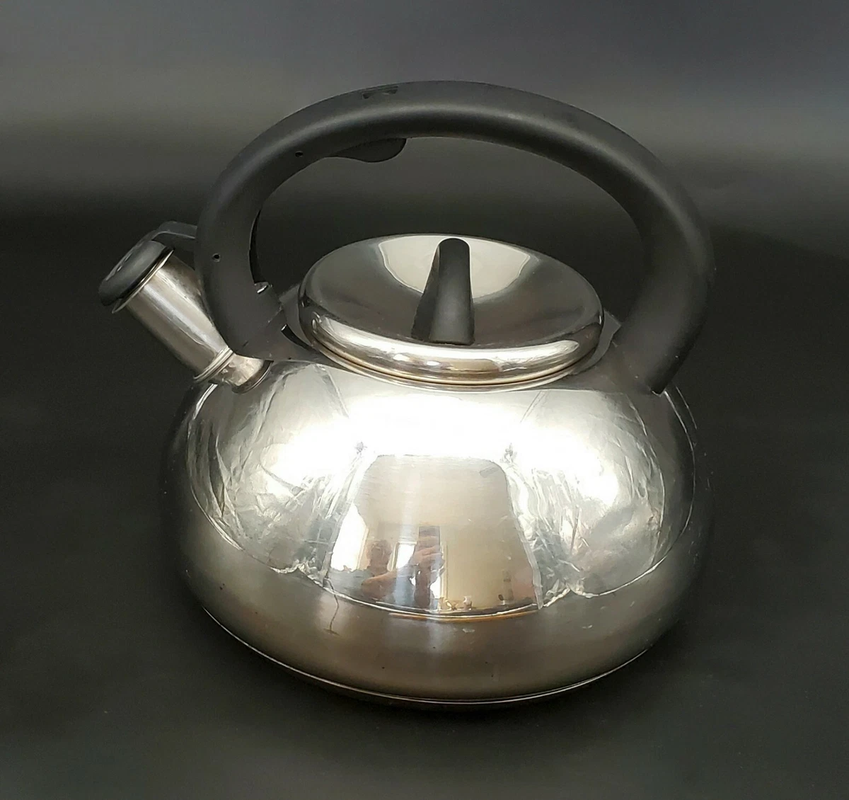 Balduzzi Italian Style Induction Tea Kettle Stainless Steel w/ Soft Touch  Handle